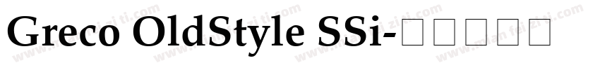 Greco OldStyle SSi字体转换